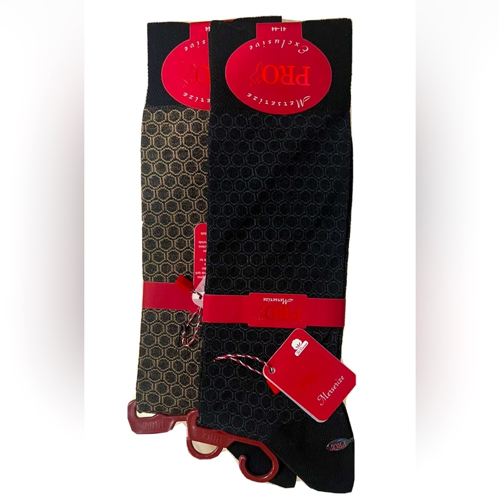 Pro Men’s 2-Pair Premium High Quality Cotton ￼Classic Dress Socks Size 42-44
